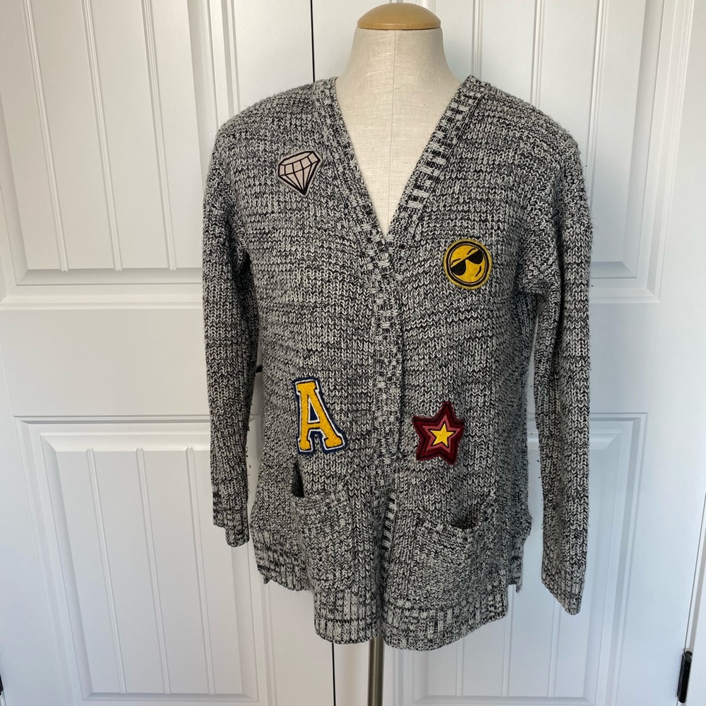 Pink Rose Cardigan Grey Lederman Style